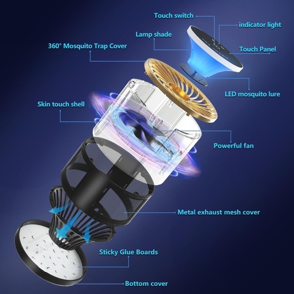Fly Trap Indoor, Fruit Fly Traps for Indoors, Bug Zapper Indoor(074) - Picture 3 of 7